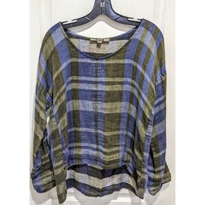 FLAX | Plaid Linen Shirt